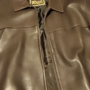 Brown leather jacket